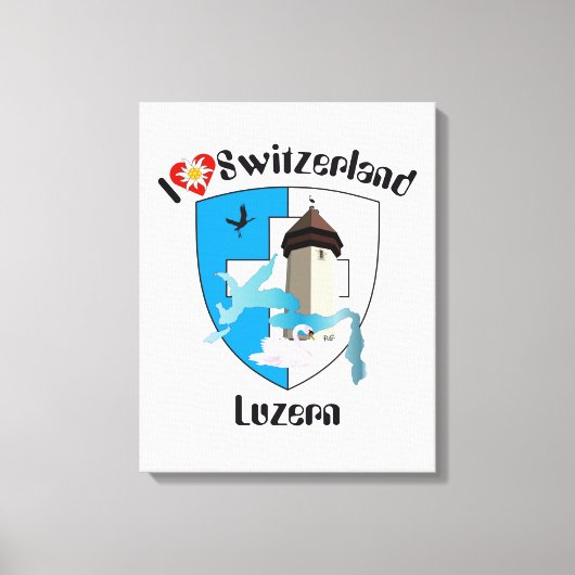 Schweiz Suisse Switzerland Luzern Canvas Afdruk (Voorkant)