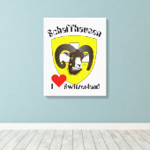 Schweiz Suisse Switzerland Schaffhausen Canvas Afdruk (Insitu (Houten vloer))