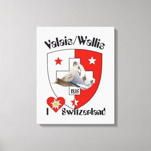 Schweiz Suisse Switzerland Wallis Canvas Afdruk (Voorkant)