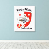 Schweiz Suisse Switzerland Wallis Canvas Afdruk (Insitu (Houten vloer))