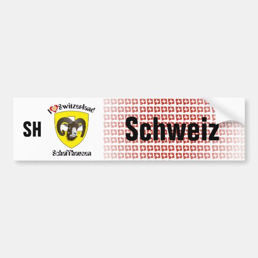 Schweiz Svizzera Suisse Schaffhausen Autoaufkleber Bumpersticker (Voorkant)