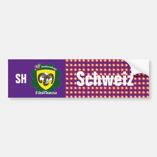 Schweiz Svizzera Suisse Schaffhausen Autoaufkleber Bumpersticker (Voorkant)