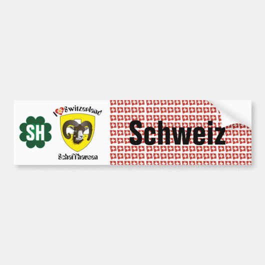 Schweiz Svizzera Suisse Schaffhausen Autoaufkleber Bumpersticker (Voorkant)
