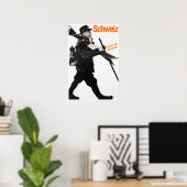 Schweiz, Travel Ski Poster (Thuiskantoor)