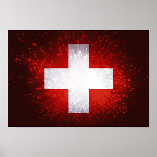 Schweiz; vlag Zwitserland Poster (Voorkant)