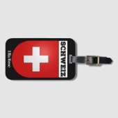 Schweiz | Wapenmunt van Zwitserland Bagagelabel (Voorkant (horizontaal))