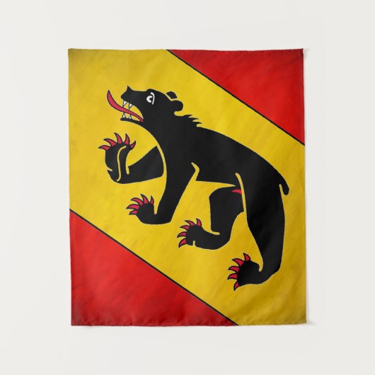 " Schweiz: Wappen Flagge Kanton Bern ... Wandkleed (Voorkant)