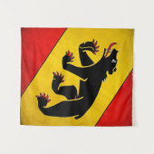 " Schweiz: Wappen Flagge Kanton Bern ... Wandkleed (Voorkant (horizontaal))
