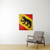 " Schweiz: Wappen Flagge Kanton Bern ... Wandkleed (In situ)