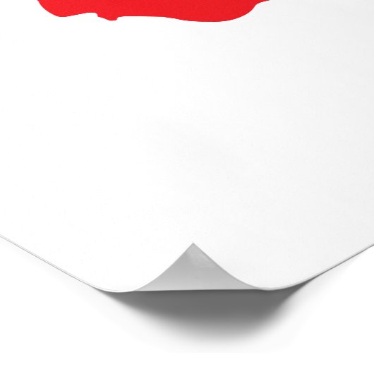 Schweiz Zwitserland Map Flag Poster (Hoek)