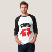 Schweiz Zwitserland Map Flag T-shirt (Voorkant volledig)