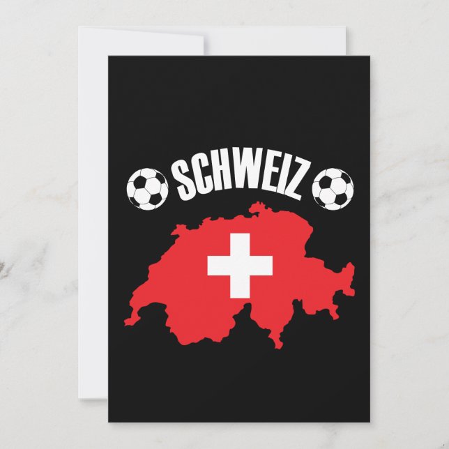 Schweiz Zwitserland Map Soccer (Voorkant)