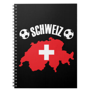 Schweiz Zwitserland Map Soccer Notitieboek