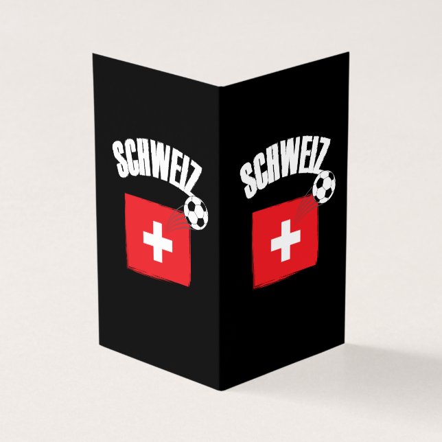 Schweiz Zwitserland Soccer Kaart (Buitenkant)