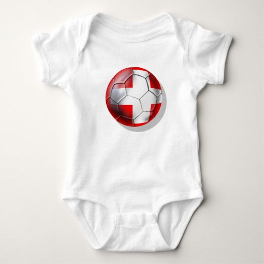 Schweiz Zwitserland voetbal fans cadeaus Romper (Voorkant)