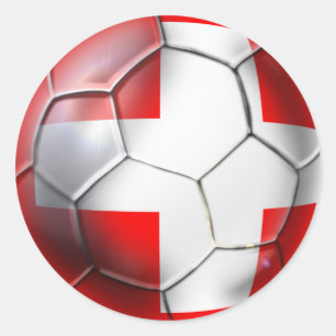 Schweiz Zwitserland voetbal fans cadeaus Ronde Sticker