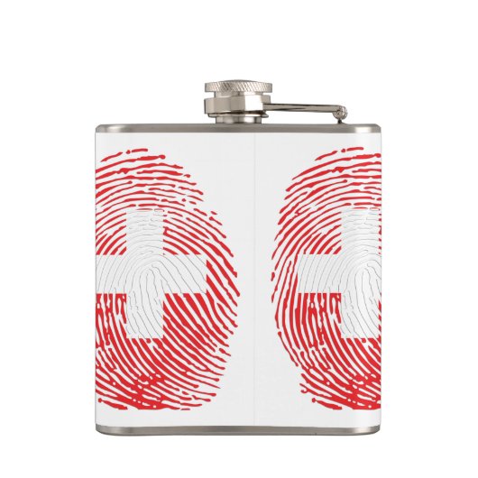 Schweizer Fingerabdruck Heupfles (Achterkant)