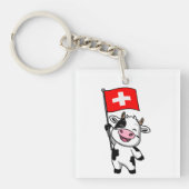 Schweizer Kuh Männer Basic T-Shirt Sleutelhanger (voorkant)