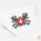 Schweizer Wappen mit  Flügel Rechthoekige Sticker (Envelop)