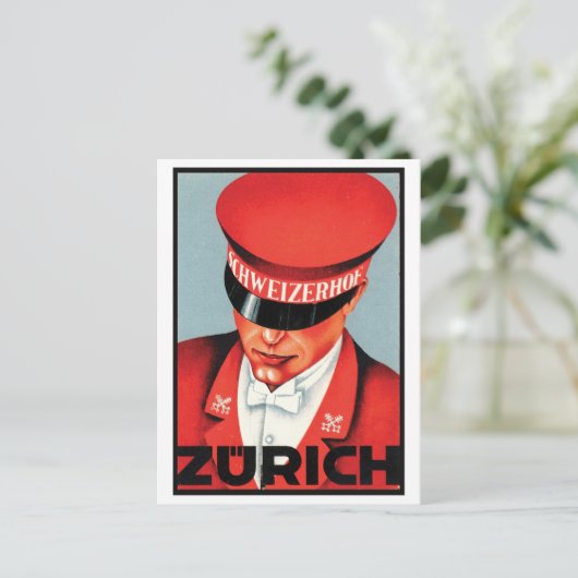 Schweizerhof Zurich Briefkaart (Staand voorkant)