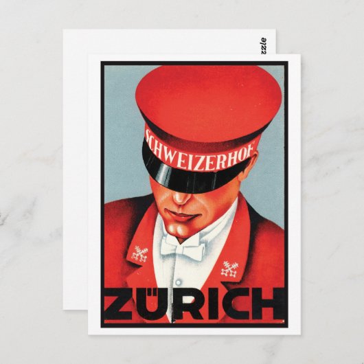 Schweizerhof Zurich Briefkaart (Voorkant / Achterkant)