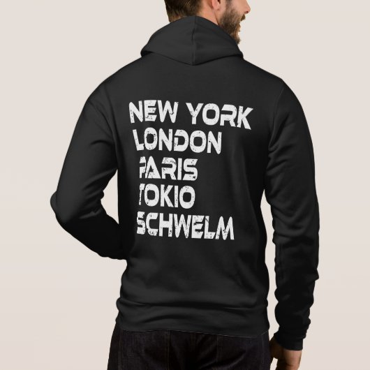 Schwelm New York London Tokio Paris Hoodie (Achterkant)
