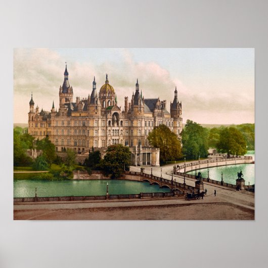 Schwerin Castle Germany - Circa 1900 Photochrom Poster (Voorkant)