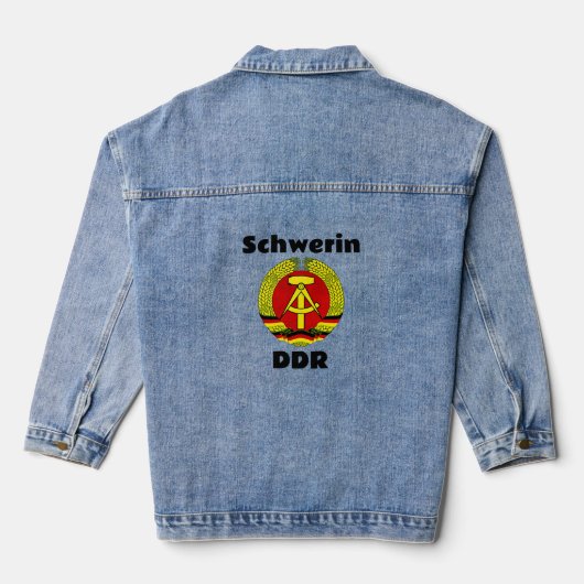 Schwerin, DDR, Schwerin, Duitsland, Oost-Duitse Os Denim Jacket (Achterkant)