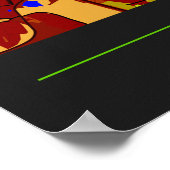 Schwerin Stadtplan Stadtzentrum im Kontrast Poster (Hoek)