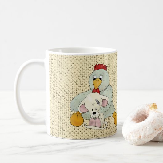Schwestertasse personalisiert koffiemok (Met donut)
