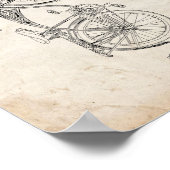 Schwinn Bicycle Patent - Oude look Poster (Hoek)