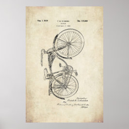 Schwinn Bicycle Patent Poster