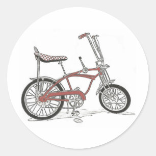 Schwinn Stingray Apple Krate Muscle Bike Ronde Sticker