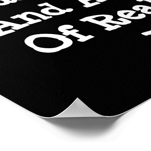 Schwonden van grandeur opgewekte realiteit Funny Poster (Hoek)