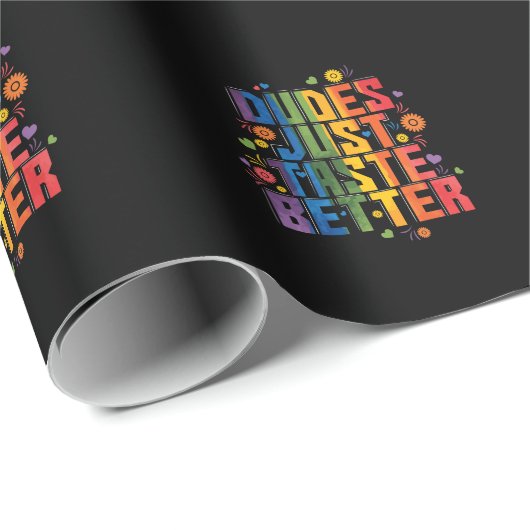 Schwul "Dudes Just Taste Better" Cadeaupapier (Rol Hoek)