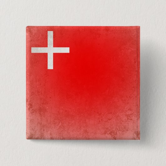 Schwyz Vierkante Button 5,1 Cm (Voorkant)