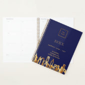 Schyline business logo marineblauw goud planner (Display)
