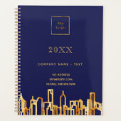 Schyline business logo marineblauw goud planner (Voorkant)
