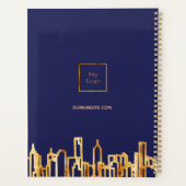 Schyline business logo marineblauw goud planner (Achterkant)
