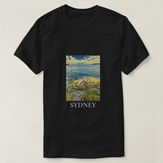 Schyline-reiskunst van Sydney Harbour T-shirt (Design voorkant)