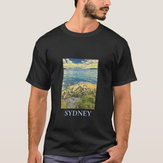 Schyline-reiskunst van Sydney Harbour T-shirt (Voorkant)