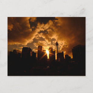 Schyline van Sydney 's nachts Briefkaart