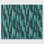 Schylinepatroon in de nacht cadeaupapier (Vlak)