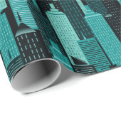 Schylinepatroon in de nacht cadeaupapier (Rol Hoek)