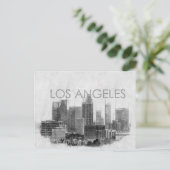 Schylineschets van Los Angeles Feestdagenkaart (Staand voorkant)
