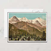 Schynige Platte, Eiger, Monch en Jungfrau, Bernes Briefkaart (Voorkant / Achterkant)