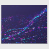 Sci-fi achtergrond. Digitale golf met veel deeltje Cadeaupapier (Vlak)