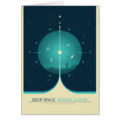 Sci-Fi Ad, blauwe atoomklok, diepe ruimte (Voorkant)