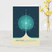 Sci-Fi Ad, blauwe atoomklok, diepe ruimte Kaart (Gele Bloem)