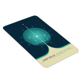 Sci-Fi Ad, blauwe atoomklok, diepe ruimte Magneet (Rechterzijde)